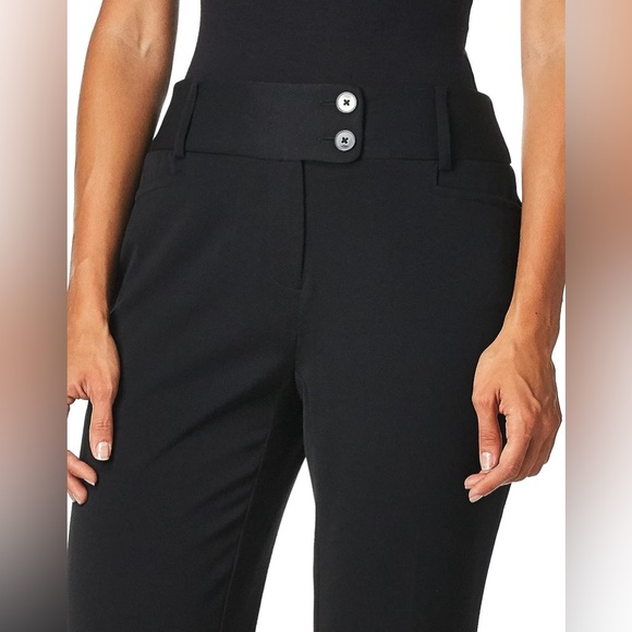 NWT Women’s Rafaella Curvy Bootcut High Rise Solid Black Pants Size 16 - Picture 4 of 15